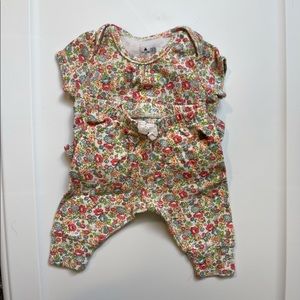 Baby gap girl 0-3 month lounge floral comfy lounge outfit